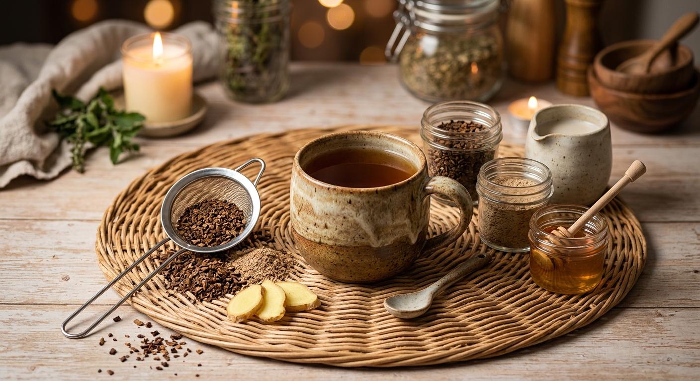 Microbiome Support Tea: A Prebiotic and Probiotic Herbal Blend for Gut Health
