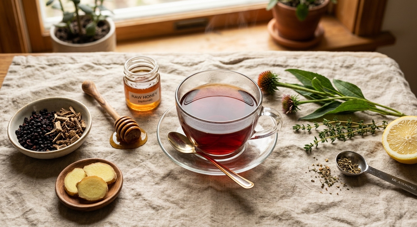 Elderberry ' Echinacea Antiviral Tea: Your Herbal Shield Against Colds and Flu