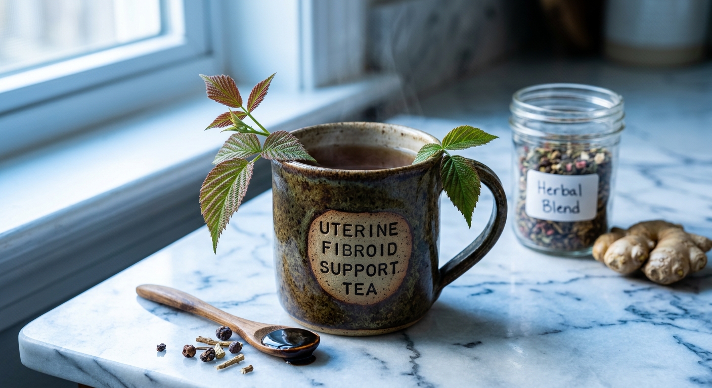 Uterine Fibroid Support Tea: A Soothing Herbal Blend for Hormonal Balance and Pelvic Comfort