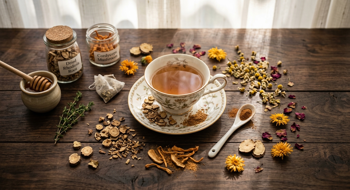 Rhodiola and Cordyceps Blend Tea: The Ancient Adaptogen Duo for Sustained Energy and Focus