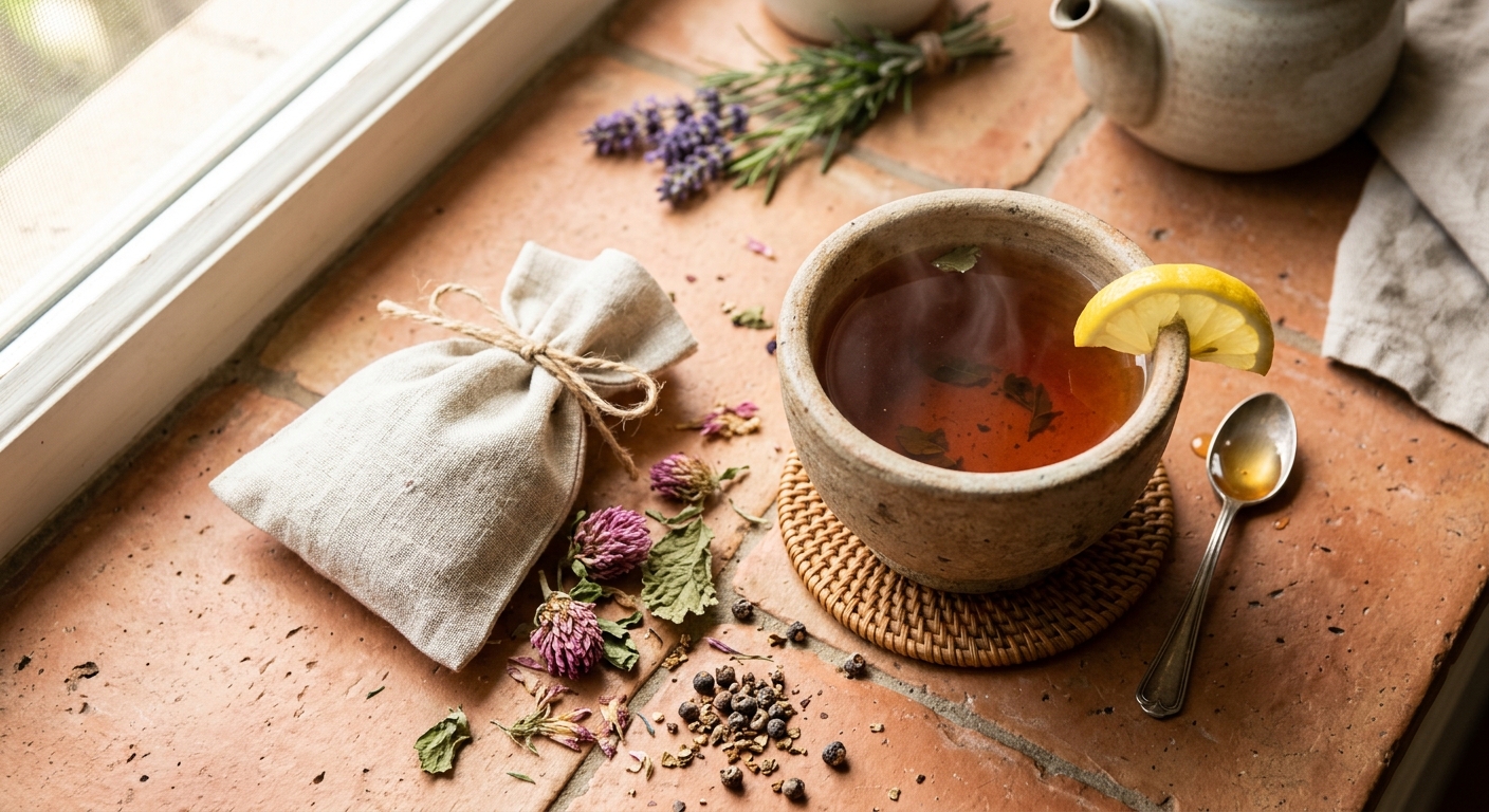 Fertility Boosting Herbal Tea: Red Clover, Raspberry Leaf, and Vitex for Hormonal Balance