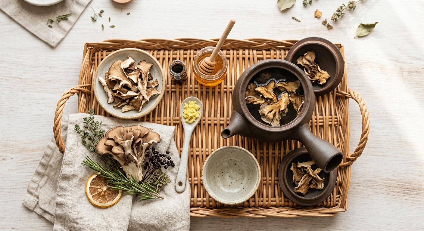 Maitake Immune Tea: The Forest Mushroom That Fortifies Your Defenses
