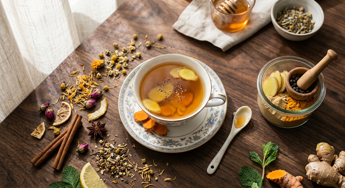 Ginger and Turmeric Immune Blend Tea: A Warming, Anti-Inflammatory Powerhouse