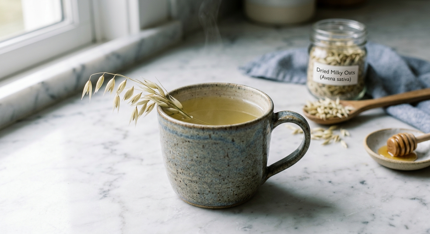 Milky Oats Tea: The Gentle Nerve Tonic for Deep Rest and Calm
