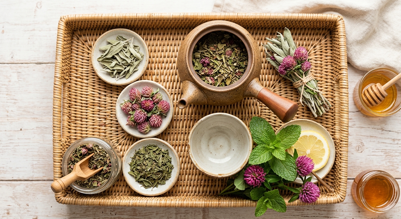 Menopause Hot Flash Tea: A Cooling Herbal Blend for Hormonal Balance