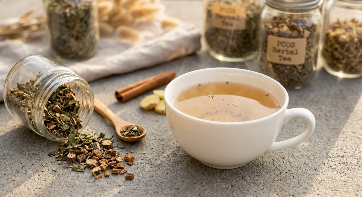 PCOS Herbal Tea: Spearmint, Licorice Root, and Cinnamon for Hormonal Balance
