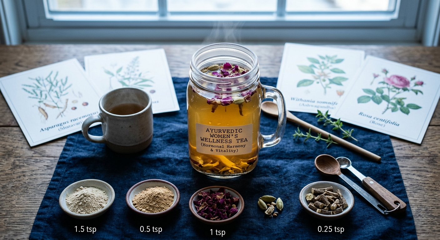 Ayurvedic Women's Wellness Tea: A Balancing Blend for Hormonal Harmony and Vitality