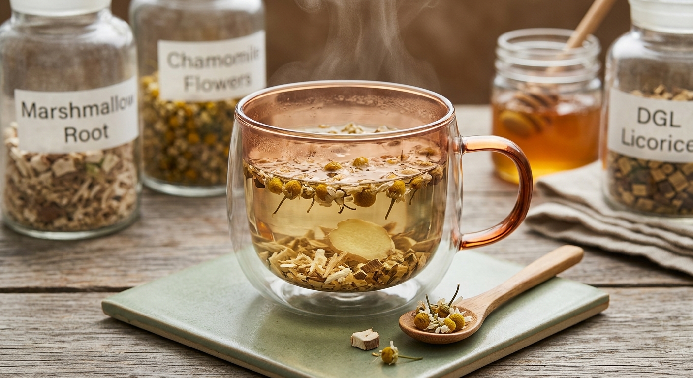Acid Reflux Herbal Tea: Soothe Heartburn Naturally with Marshmallow Root, Licorice ' Chamomile