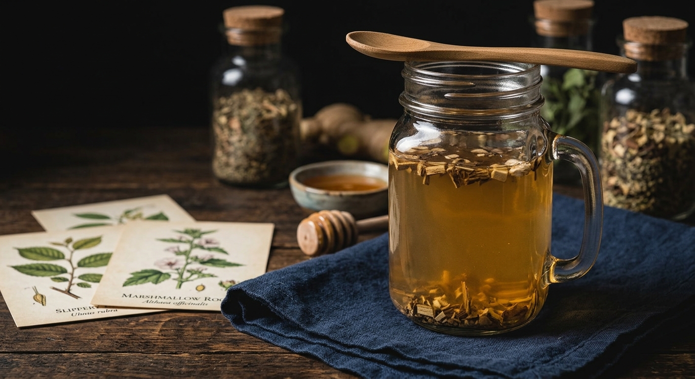 Heartburn Herbal Tea: Soothe Acid Reflux Naturally with Slippery Elm, Licorice Root ' Marshmallow