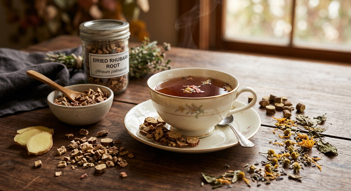 Rhubarb Root Tea: The Ancient Digestive Tonic That Clears and Calms Your Gut