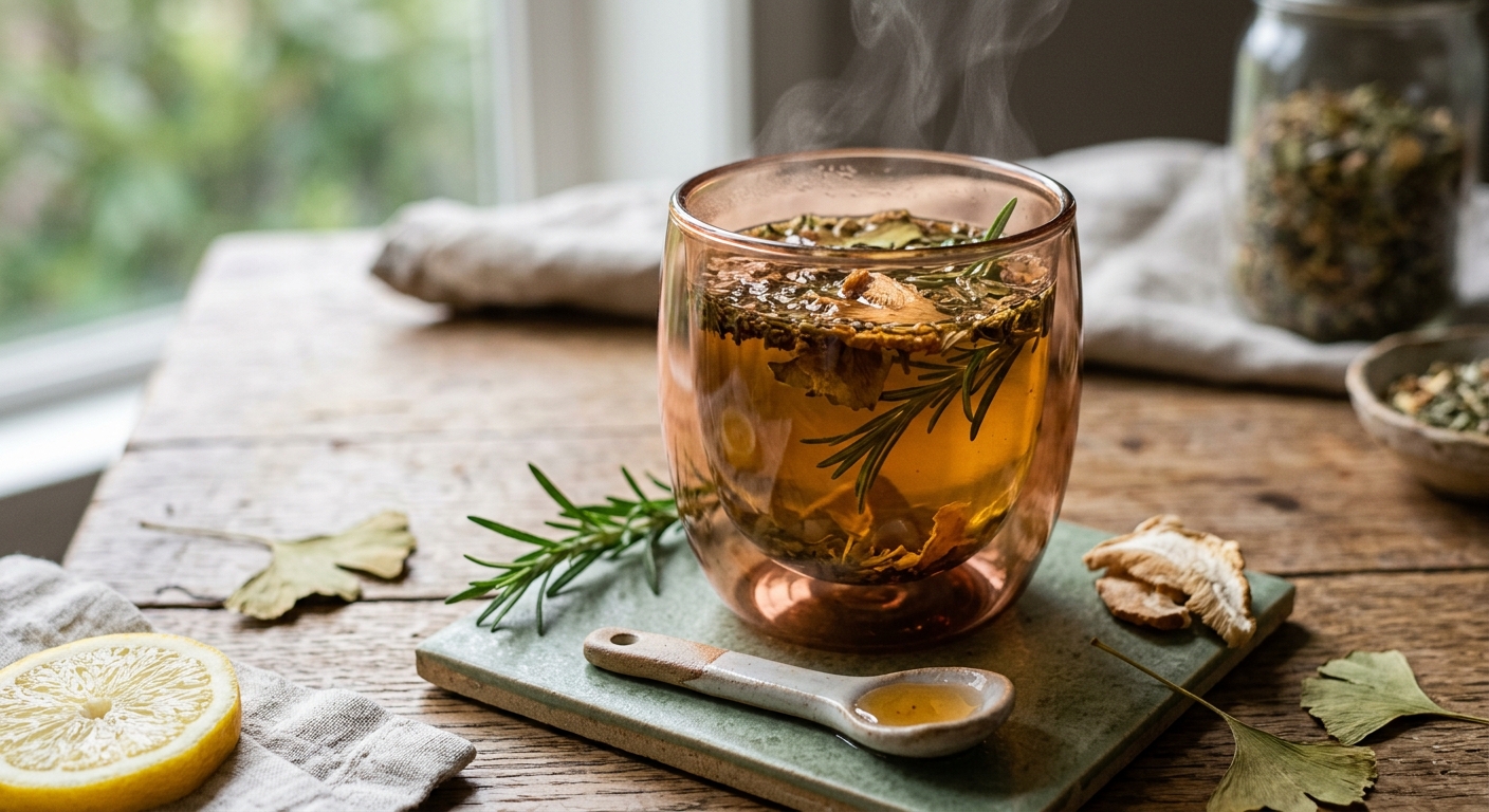Post-COVID Brain Fog Tea: A Clarity Blend with Lion's Mane, Ginkgo ' Rosemary