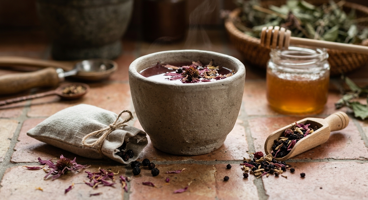 Elderberry and Echinacea Blend Tea: Your Herbal Shield Against Colds and Flu