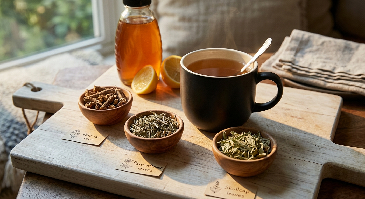 Sleep Apnea Support Tea: Valerian, Passionflower ' Skullcap for Deeper, Easier Breathing